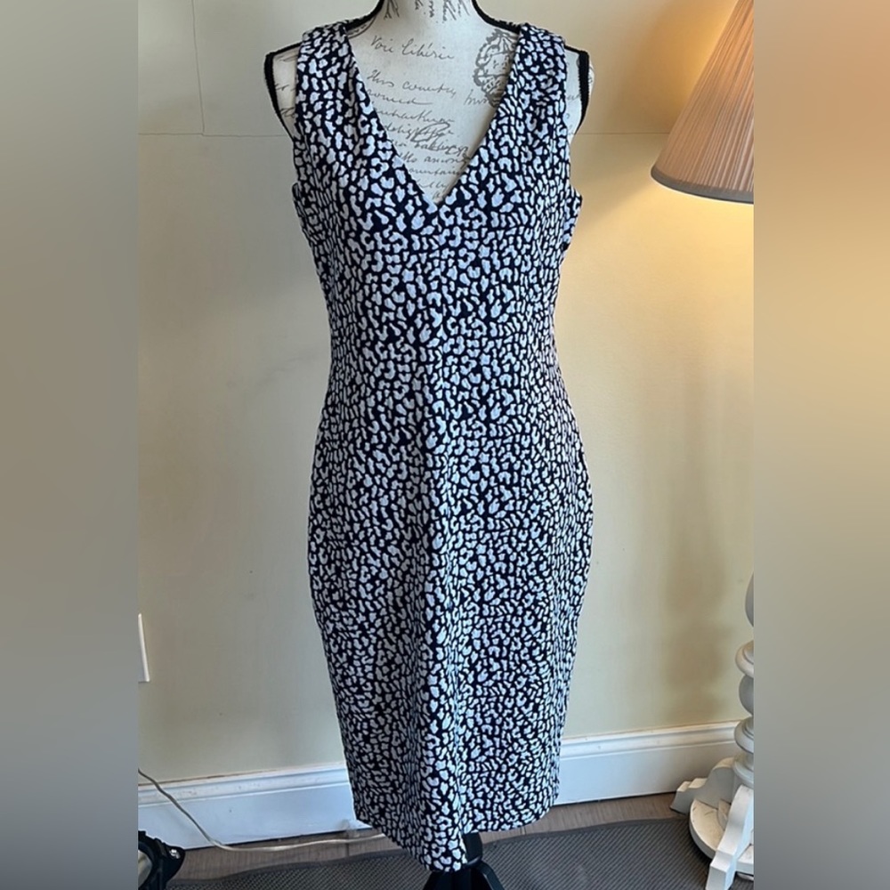 Michael Kors Knee Length Dress.  Navy and white.  Women’s Size 12